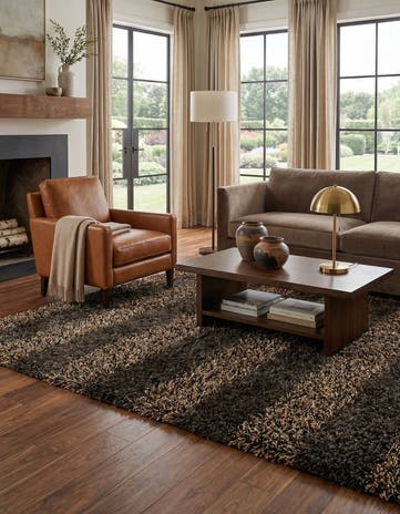 5' x 6' 7 Multi-Tone Shag Rug