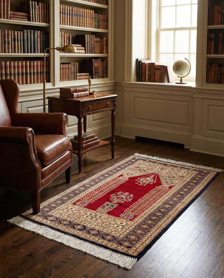 2' 6 x 4' 4 Hand Knotted Bokhara Wool Rug