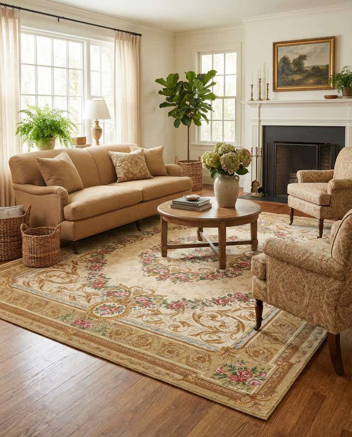 7' 10 x 10' Easy-Clean Traditional Indoor / Outdoor Rug