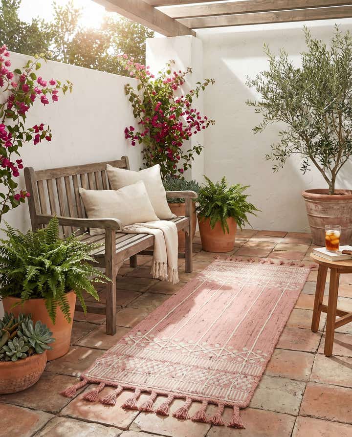 2' 2 x 5' 1 Easy-Clean Eco Bohemian Indoor / Outdoor Runner Rug