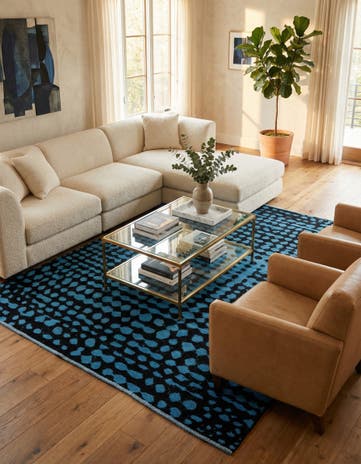 6' 7 x 10' Hand Knotted Darya Wool Rug