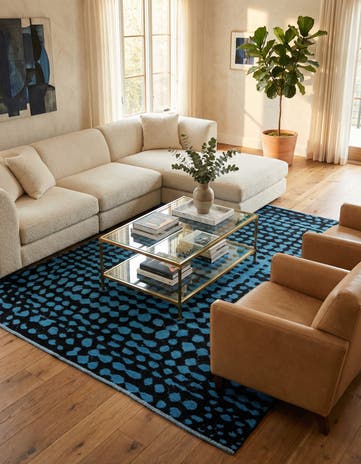 6' 7 x 10' Hand Knotted Darya Wool Rug