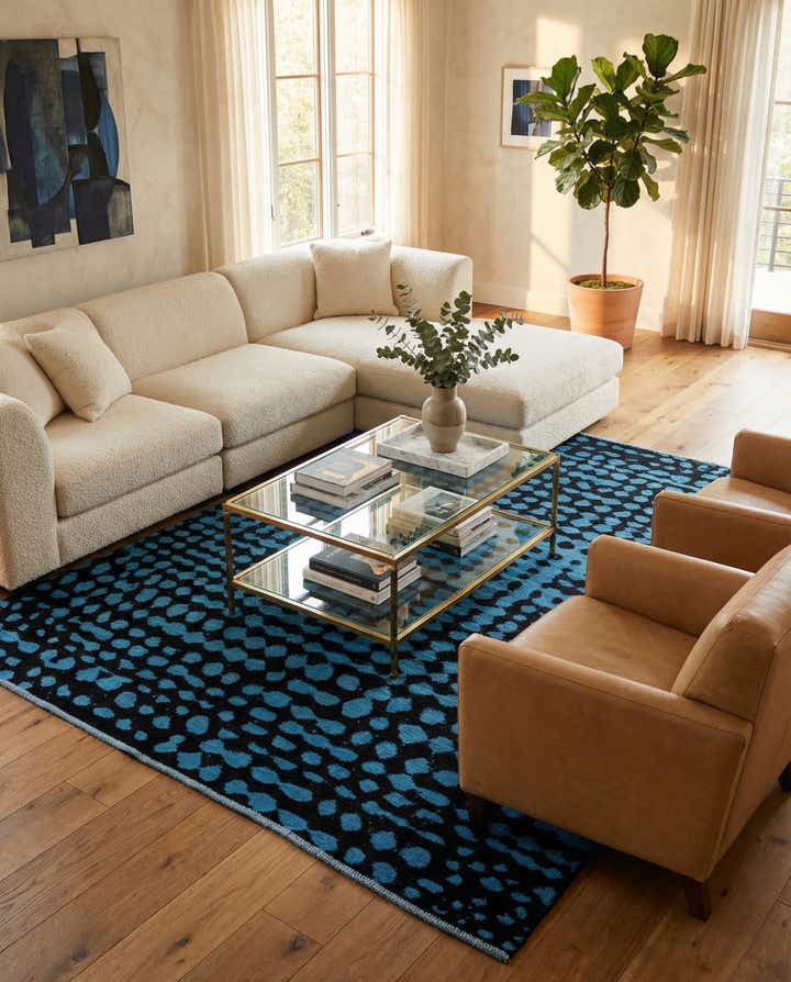 6' 7 x 10' Hand Knotted Darya Wool Rug