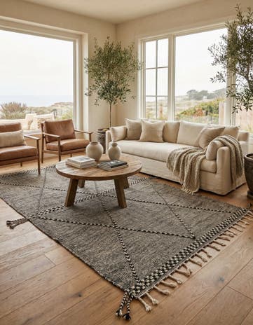 7' 2 x 12' 3 Hand Knotted Moroccan Wool Rug