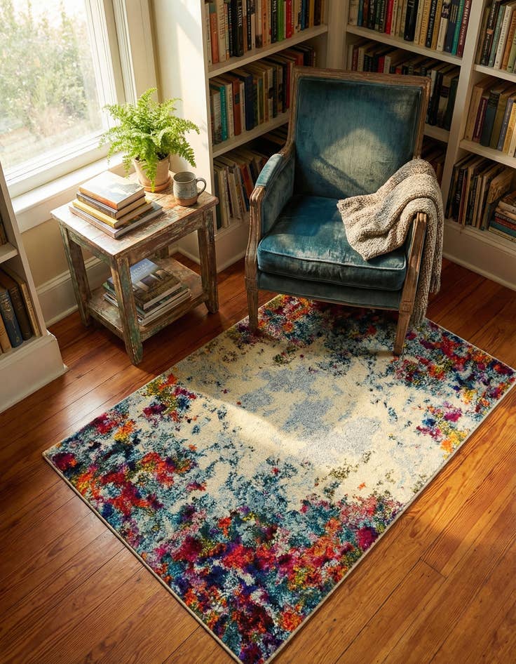 Detail image of  2' 2 x 3'  Washable Theia Rug