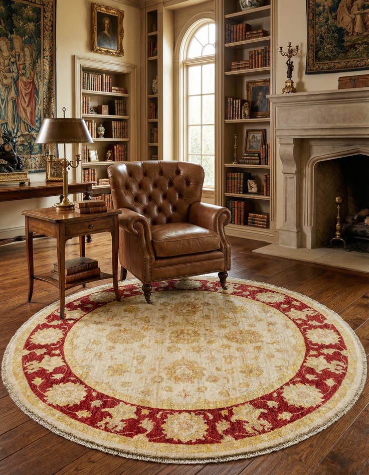 Detail image of 4' 11 x 5' Kaizar Wool Round Rug