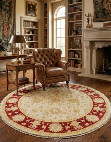 4' 11 x 5' Kaizar Wool Round Rug