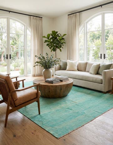6' 5 x 9' 9 Hand Woven Kilim Modern Wool Rug