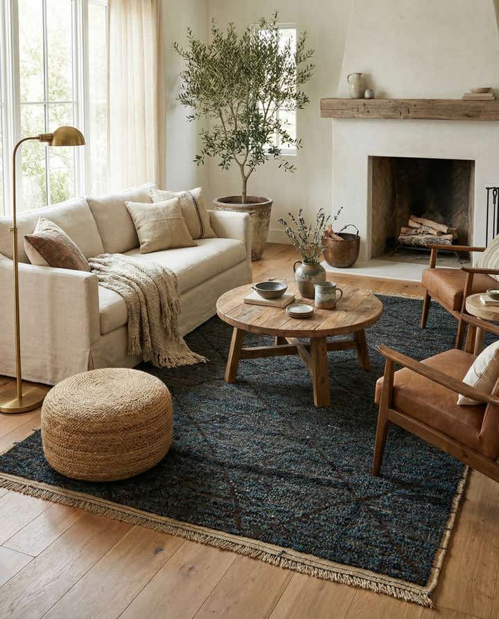 5' 10 x 8' 9 Hand Knotted Moroccan Wool Rug