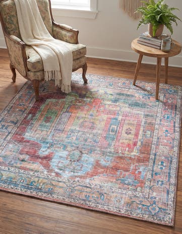 5' 3 x 5' 3 Washable Maahru Square Rug
