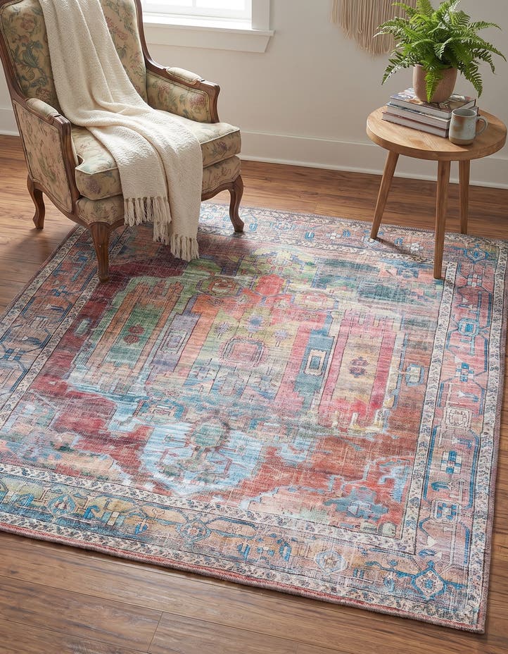 5' 3 x 5' 3 Washable Maahru Square Rug