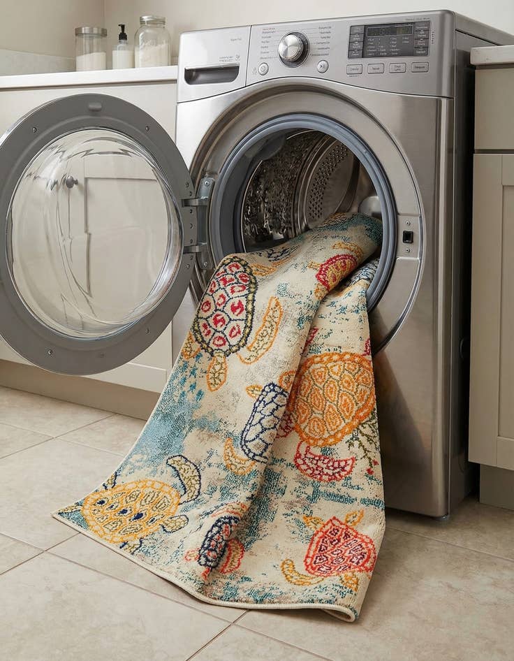 Detail image of 4' x 6'  Washable Capri Rug