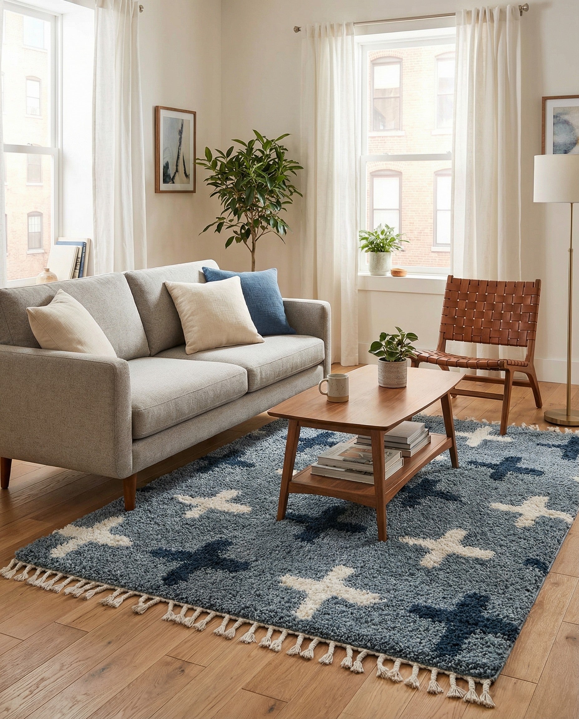  5' 4 x 7' 7 Athena Shag Rug