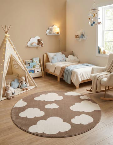 4' x 4' Whimsy Kids Round Rug