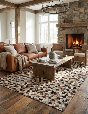 5' x 7' 11 Cowhide - Patchwork Rug
