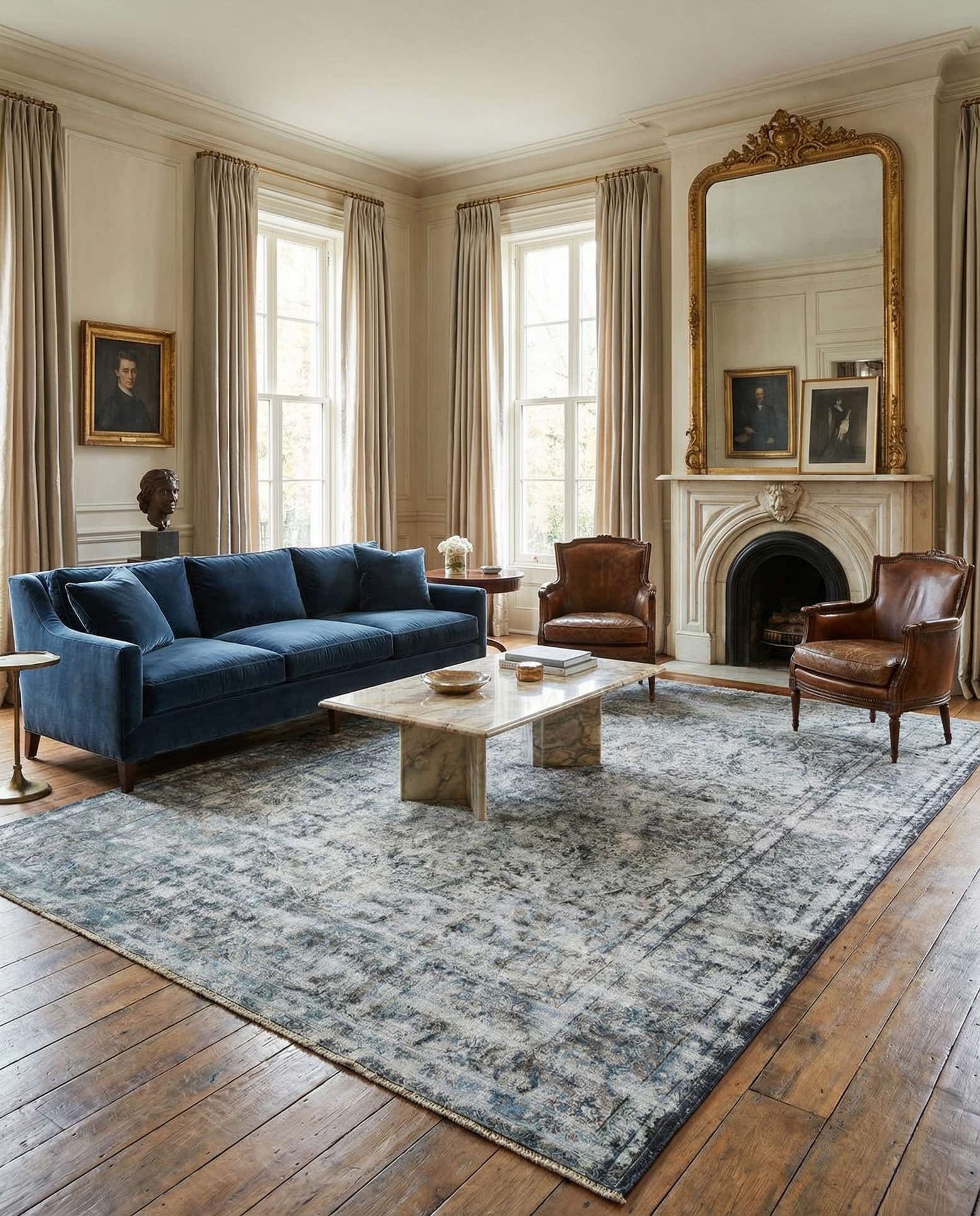 9' 11 x 13' 3 Vintage Royal Wool Rug