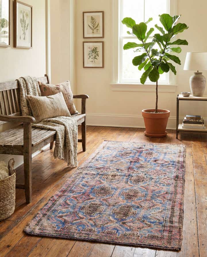 2' 6 x 5' 2 Hand Knotted Ultra Vintage Persian Wool Rug