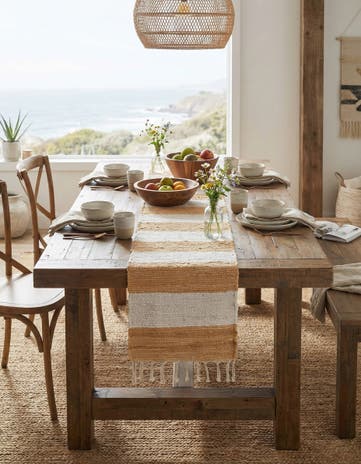 1' 2 x 8' Hand Woven Chindi Rag Table Runner Rug