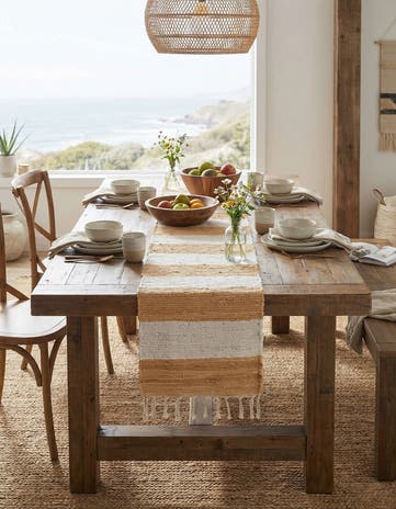 1' 2 x 8' Hand Woven Chindi Rag Table Runner Rug