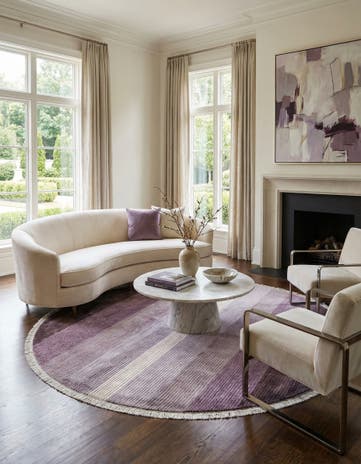 6' 7 x 6' 7 Hand Knotted Darya Wool Round Rug