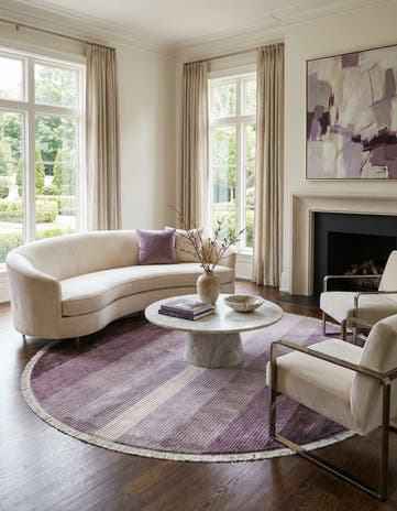 6' 7 x 6' 7 Hand Knotted Darya Wool Round Rug