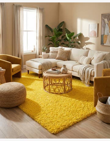 7' x 10' Solid Shag Rug