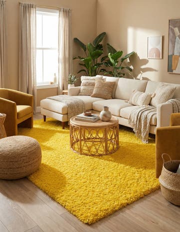 7' x 10' Solid Shag Rug