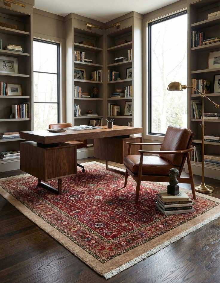 Detail image of 4' 7 x 6' 10  Hand Knotted Kashkuli Persian Rug