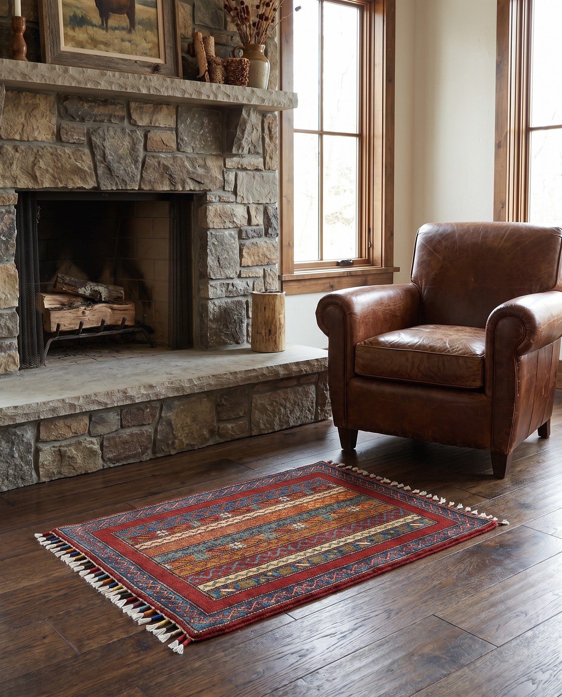 2' x 2' 11 Hand Knotted Kazak Rug