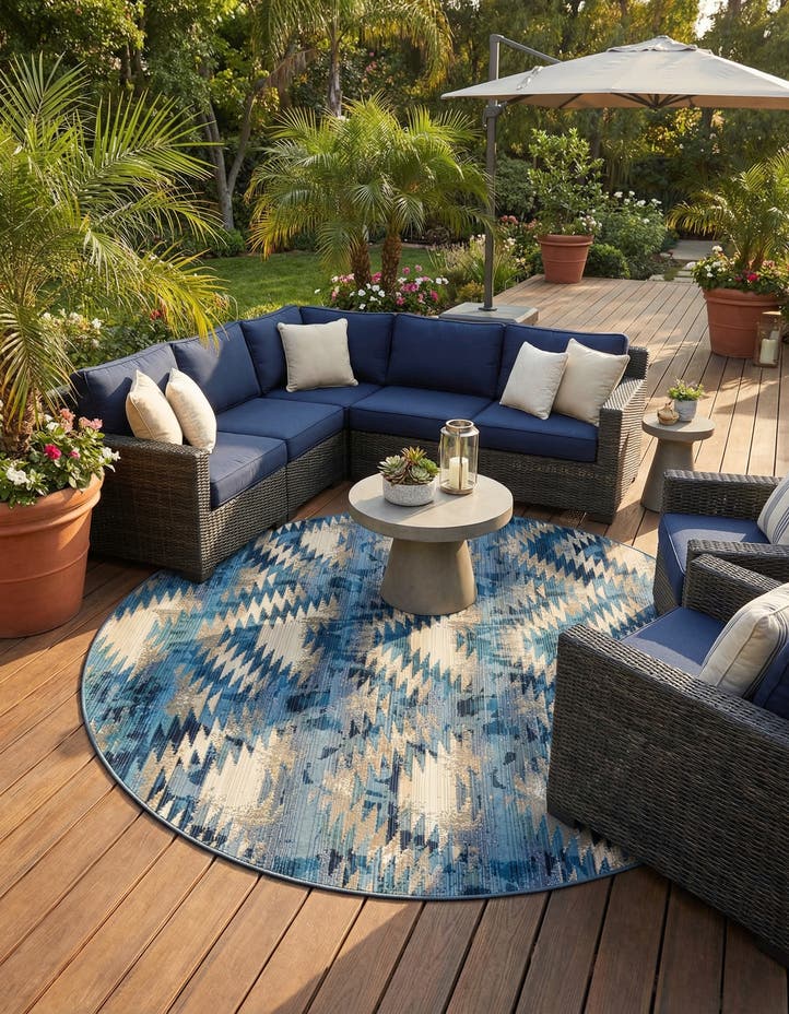 8' x 8' Easy-Clean Modern Indoor / Outdoor...