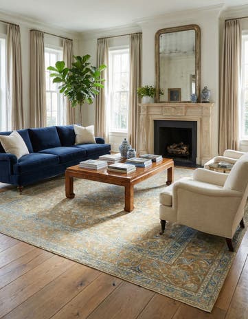 9' 3 x 12' 3 Hand Knotted Ultra Vintage Persian Wool Rug