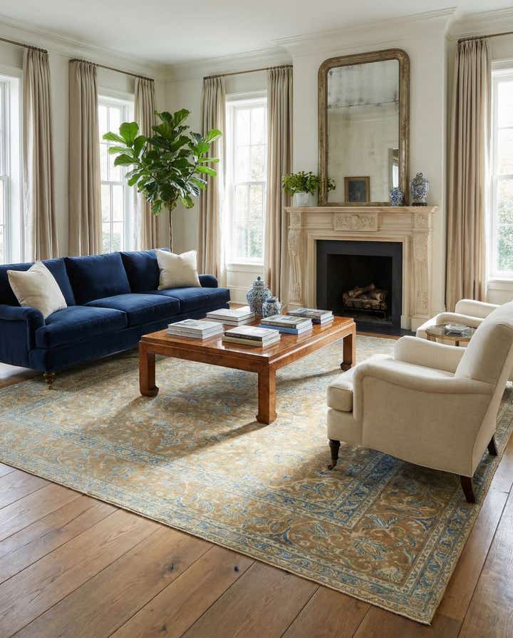 9' 3 x 12' 3 Hand Knotted Ultra Vintage Persian Wool Rug