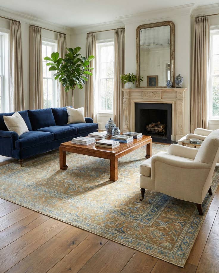 Detail image of 9' 3 x 12' 3 Hand Knotted Ultra Vintage Persian Wool Rug