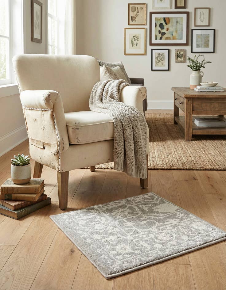 Detail image of  1' 4 x 1' 4 Modern Classical Sample Rug