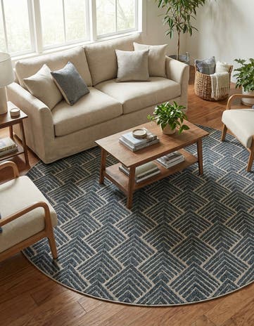 7' x 7' Eco Trellis Round Rug