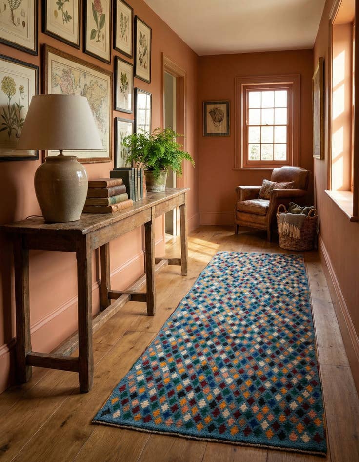 Detail image of  3' x 9' 7  Hand Knotted Balouch Wool Runner Rug