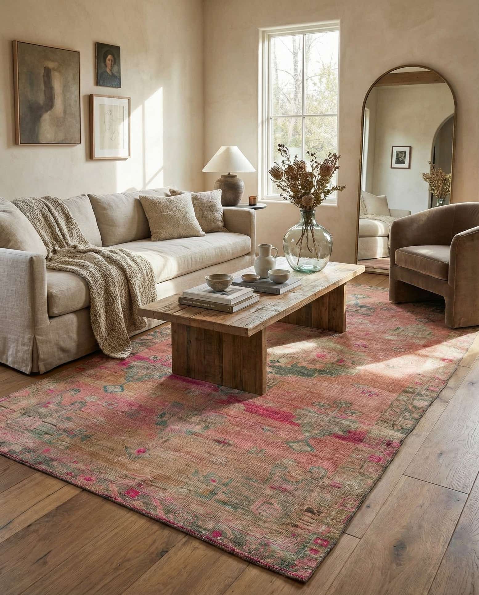 4' 10 x 9' 9 Hand Knotted Ultra Vintage Persian Wool Rug