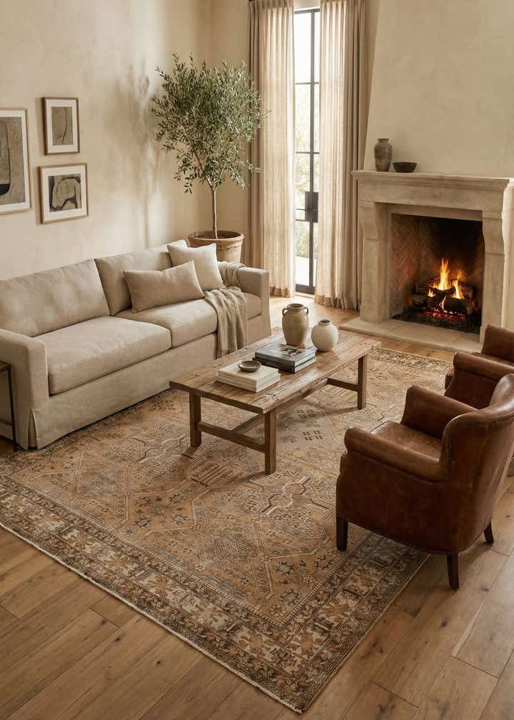 8' 7 x 12' 2 Hand Knotted Ultra Vintage Persian Wool Rug