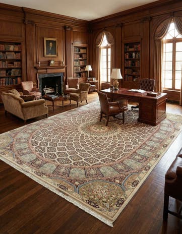 11' 3 x 16' 3 Hand Knotted Tabriz Persian Rug