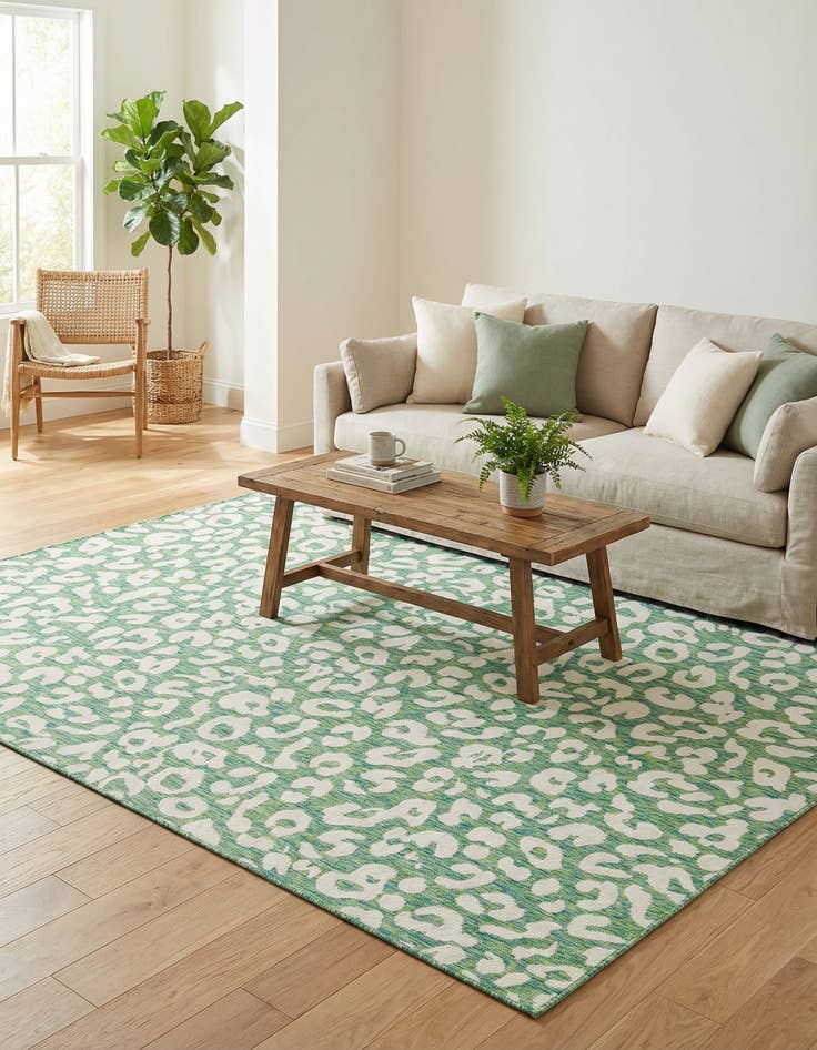 Detail image of 7' 10 x 11'  Washable Safari Indoor / Outdoor Rug