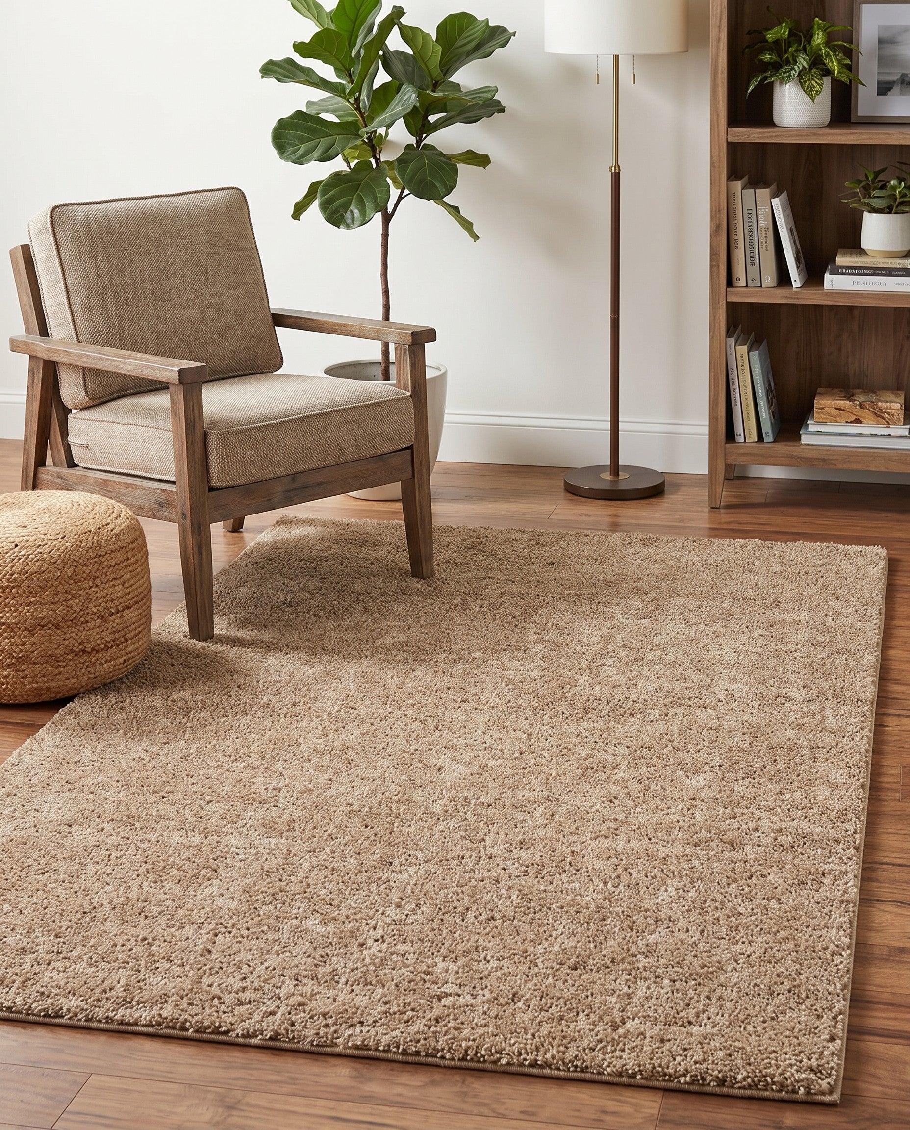4' x 6' Soft Solid Shag Rug