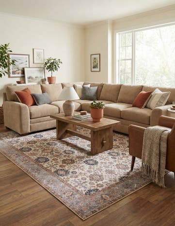 9' 5 x 13' 1 Washable Timeless Rug