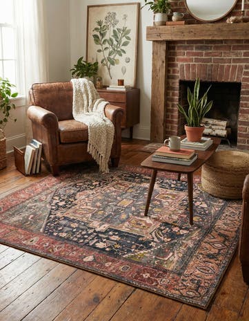 Muted Rust Medina Square Rug