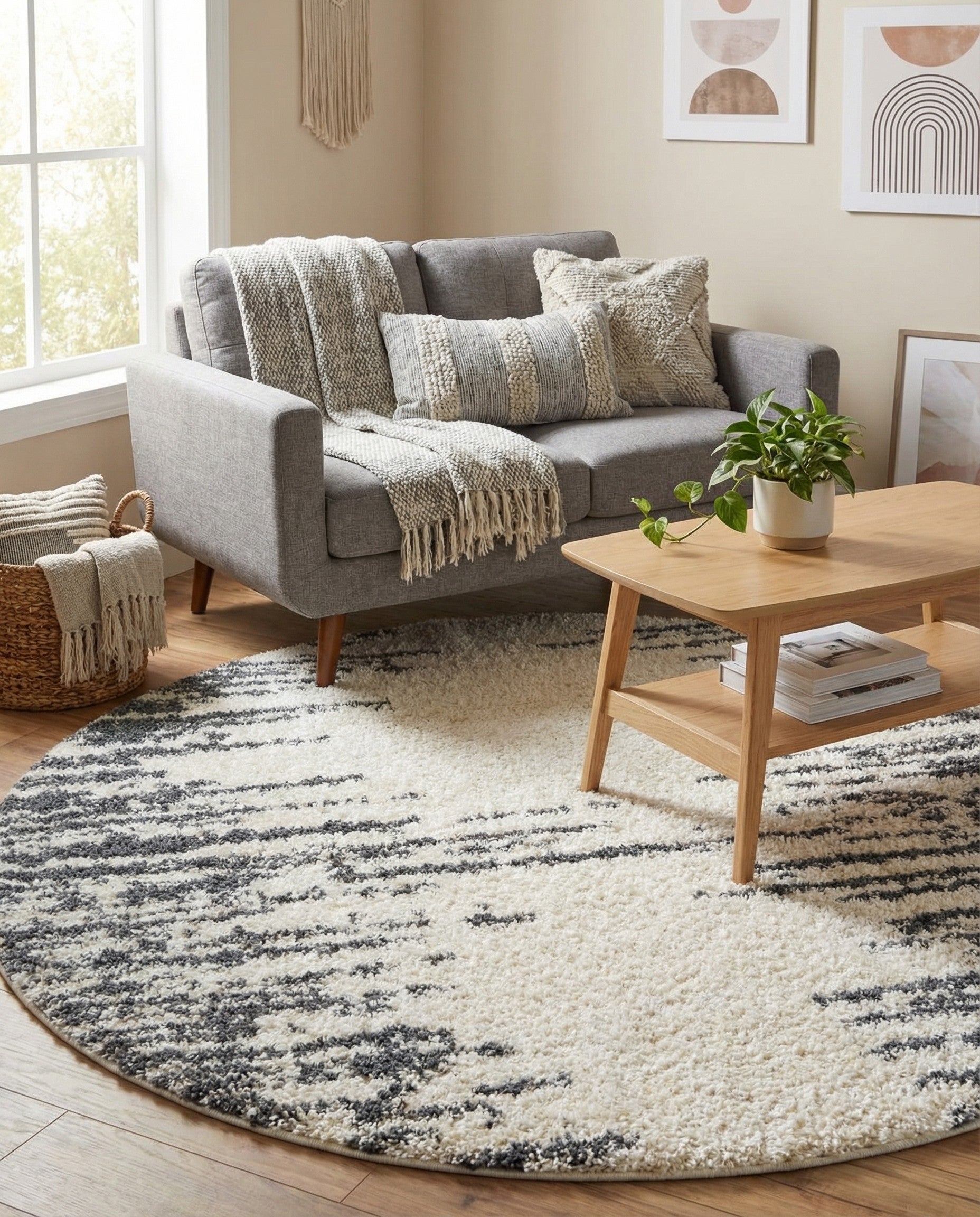  7' x 7' Serenity Shag Round Rug