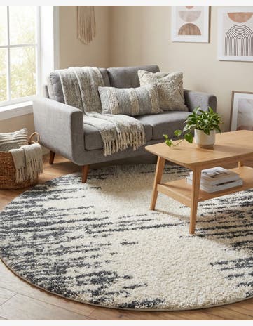 7' x 7' Serenity Shag Round Rug