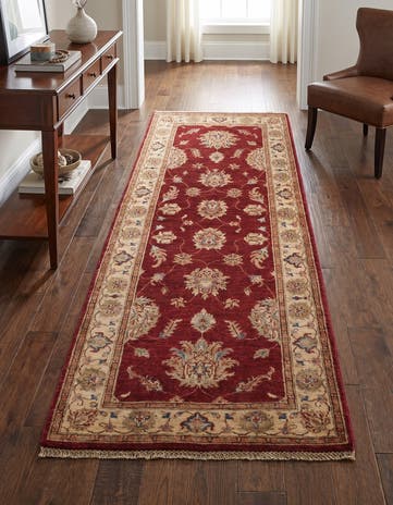2' 10 x 7' 3 Hand Knotted Pershawar Ziegler Runner Rug