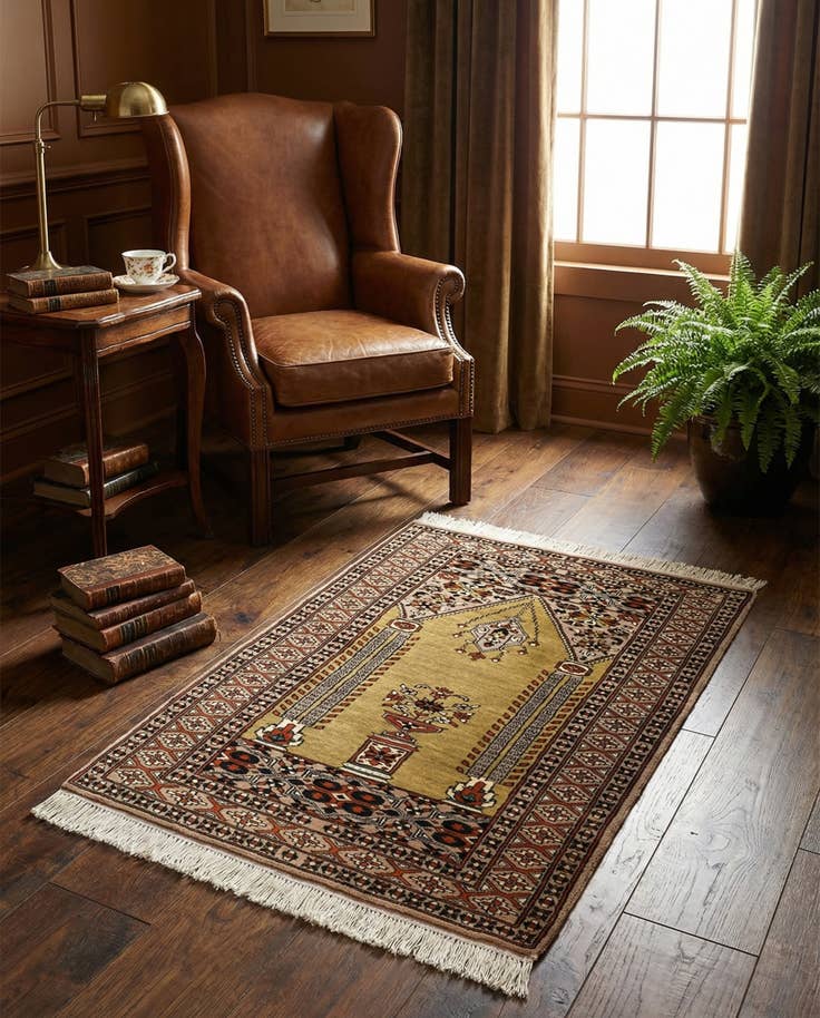 Detail image of 2' 8 x 4' 1 Hand Knotted Bokhara Oriental Wool Rug