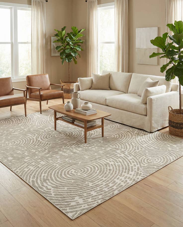 Detail image of 9' x 12' Easy-Clean Modern Indoor / Outdoor Rug