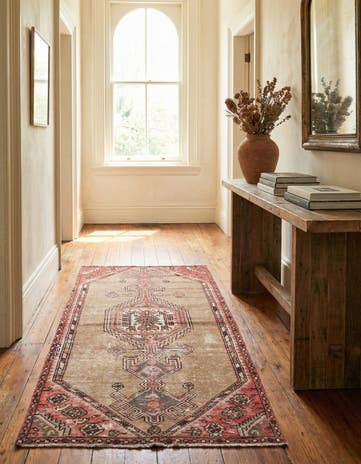 3' 4 x 6' 6 Hand Knotted Ultra Vintage Persian Wool Runner Rug