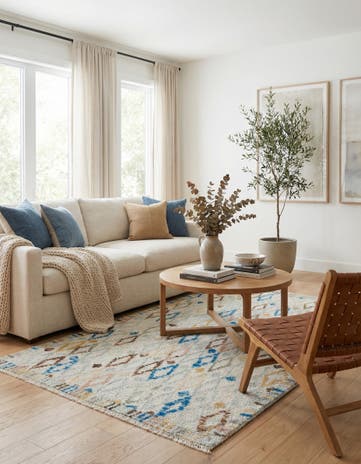 4' 10 x 6' 3 Hand Knotted Darya Wool Rug